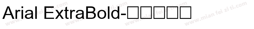 Arial ExtraBold字体转换
